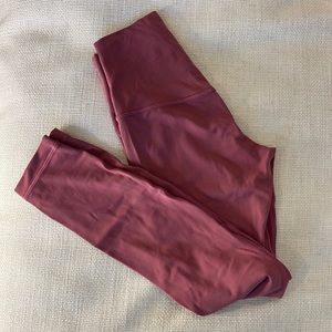 Mauve Lululemon High Rise Align Pants 25”